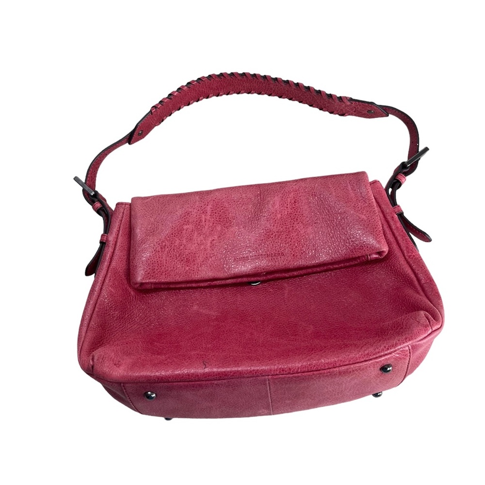Aimee Kestenberg Pink Leather Hobo Bag with Braided Strap